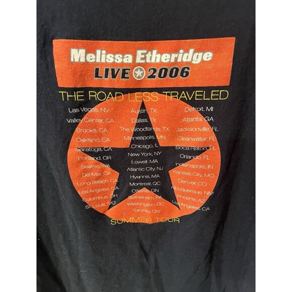 Melissa Etheridge 2006 Concert T Shirt Large Summer Tour Blue Tee Rock Vintage - Picture 5 of 7